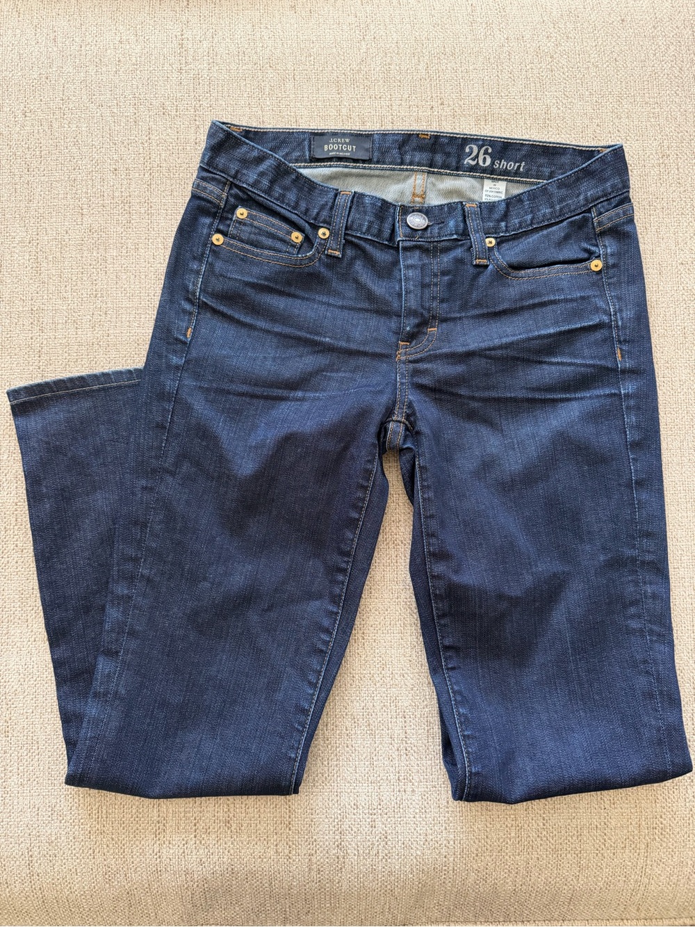 J. Crew Women’s Dark Blue Bootcut Jeans - Size 26 Short